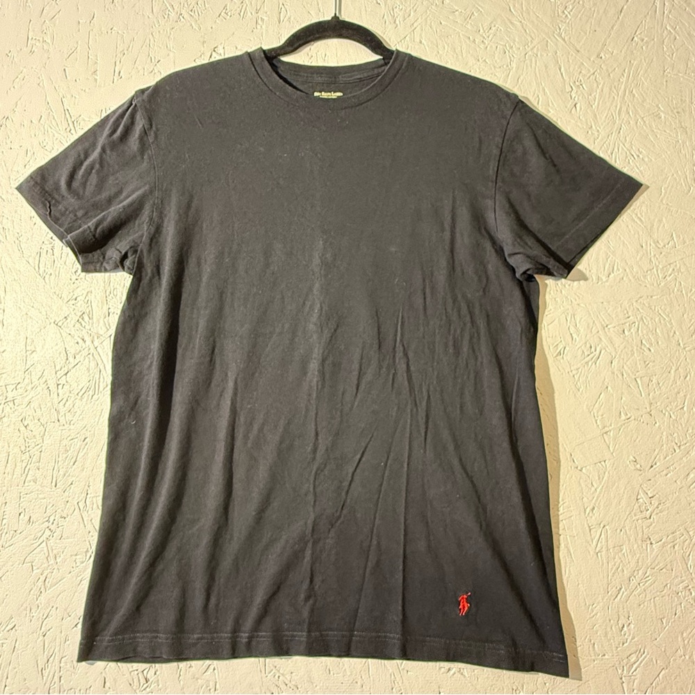 Polo by Ralph Lauren Men’s Classic 100% Cotton Black Tee Size Medium Embroidered